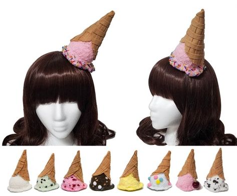 Cone Hat Diy, Pustni Kostumi, Food Franchise, Melted Ice Cream, Cone Hat, Fake Bakes, Crazy Costumes, Hat Diy, Candyland Christmas