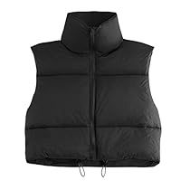 Baby Winter Coats, Cropped Puffer Vest, Stand Collar Vest, Vest Style Women, Lightweight Vest, Womens Puffer Vest, Winter Outwear, Black Puffer Vest, Winter Outerwear