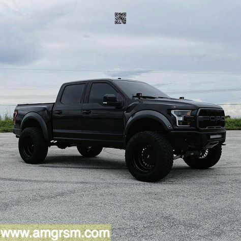 Ford Raptor Matte Black, Black Vigo Car, Lifted Ford Raptor, Ford Raptor Aesthetic, Lifted Raptor, Ford Raptor Lifted, Black Ford Raptor, Black Raptor, Black Trucks