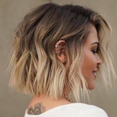 Short Choppy Layered Hair, Short Hair Color, Penteado Cabelo Curto, Ombre Hair Color, Short Blonde Hair, Short Curly Hair, Short Hairstyles For Women, Ombre Hair, Balayage Hair