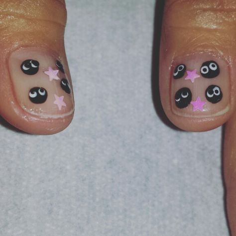 Soot Sprite Wallpaper Desktop, Soot Sprites Nails, Sprite Nails, Small Soot Sprite Tattoo, Tiny Soot Sprite Tattoo, Soot Sprite Nails, Soot Sprite Earrings, Soot Sprite, Soot Sprites