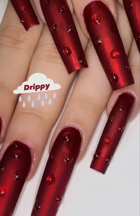 Maroon Long Nails, Red Chrome Nails, Nail Goals, Red Chrome, Recipes Cookies, Pretty Nail Art Designs, Pretty Nail Art, Nails Inspo, Chrome Nails