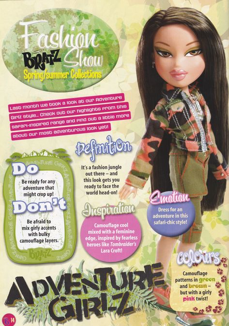 Bratz Magazine UK Issue 35 Bratz Magazine Template, Bratz Dollhouse, Bratz Magazine, Y2k Moodboard, 2000s Magazines, 2000s Baby, 90s Art, Safari Chic, Poses Women