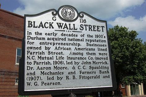 John Merrick, Black Wall Street, Durham North Carolina, Durham Nc, Financial District, Business District, Interesting History, Black Community, Black Wall