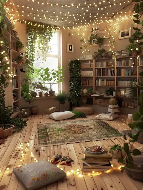 In this week's blog I explore how to decorate a calming and functional yoga space at home that reflects your personal style and meets your needs 🌱🧘‍♂️🪴 Zen Den Room Ideas, Meditation Room In House, Yoga And Workout Room, Basement Zen Space, Yoga Inspired Living Room, Reading And Meditation Room, Yoga Bedroom Meditation Space, Healing Space Design, Mediation Room Aesthetic