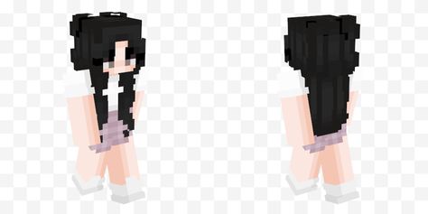 Aesthetic Black Hair, Minecraft Camp, Girl Tools, Skin Mine, Aesthetic Minecraft, Mc Skins, Skin Minecraft, Minecraft Creations, Aesthetic Black