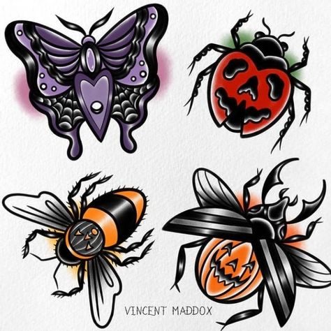 Traditional Halloween Tattoo, Sarah Tattoo, Succulent Tattoo, Simple Tats, Wheel Tattoo, Goth Tattoo, Insect Tattoo, Bug Tattoo, Spooky Tattoos