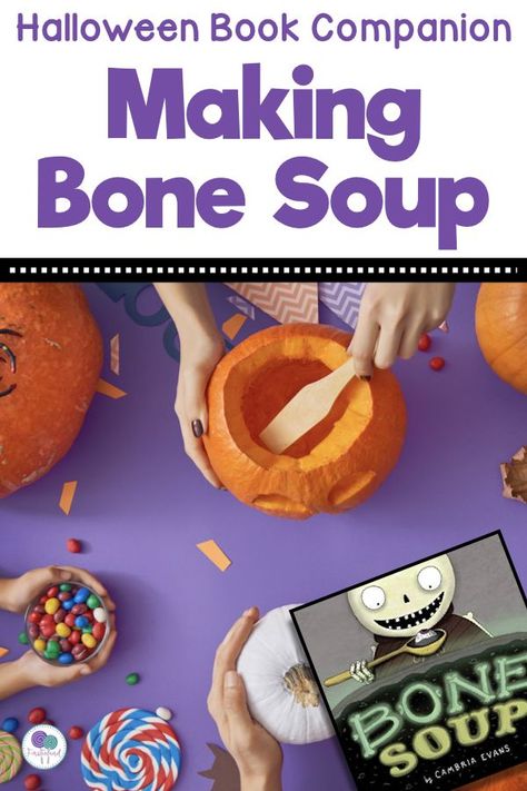 Have you ever made Bone Soup with your first grade students for Halloween? Your kids will love this fun writing activity and craft! #firstieland #halloweenliteracy Halloween Reading Activity, Halloween Literacy Activities, Speech Therapy Themes, Halloween Stem Activities, Halloween Classroom Activities, Halloween Literacy, Halloween Writing Prompts, Fun Writing Activities, Bone Soup