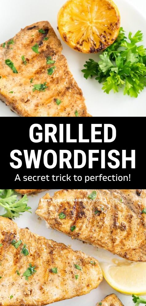 Grilled Swordfish Steaks, Swordfish Steak Recipe, Swordfish Steak, Steak Kebabs, Grilled Swordfish, Bbq Seafood, Swordfish Recipes, Flavorful Vegetables, Seafood Recipes Healthy