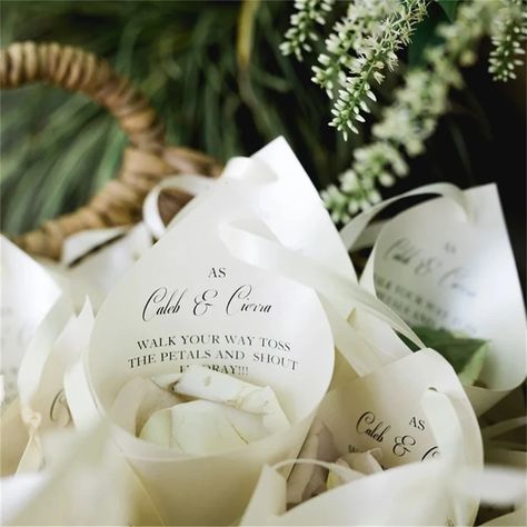 11.82US $ 10% OFF|25pcs Petal Cone collection, Ivory shimmer Petals cones with ivory ribbon, Petal Cups, wedding petals cones, cones for petals| |   - AliExpress Petal Cones, Wedding Petals, Wedding Cups, Personalised Wedding, Festival Party, Personalized Wedding, Party Gifts, Sticker Labels, Place Card Holders