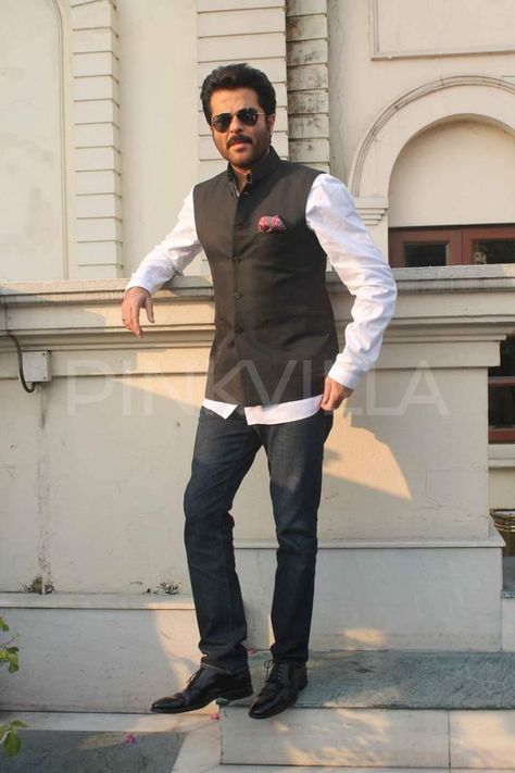 Nehru Jacket For Men, Jacket With Jeans, Formal Attire For Men, Mens Indian Wear, Wedding Kurta For Men, Mens Casual Suits, Anil Kapoor, Groom Dress Men, Indian Groom Wear