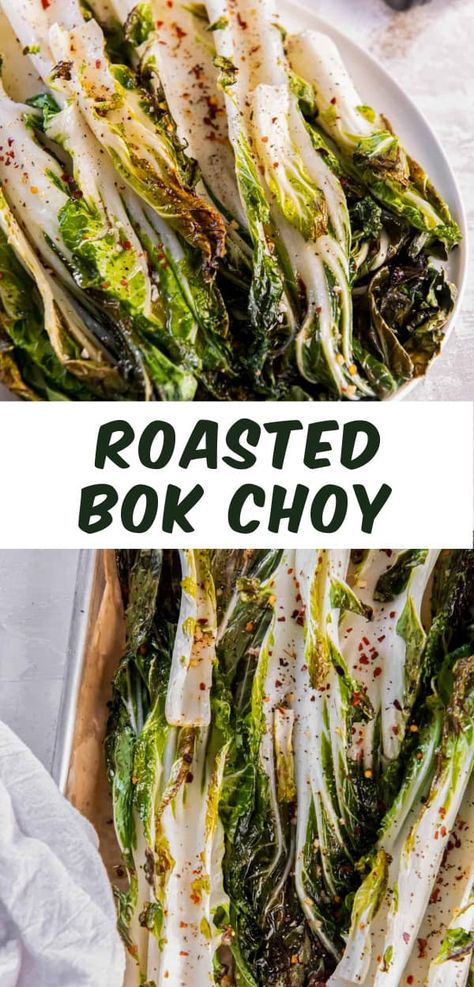 This quick and easy roasted bok choy is made with simple ingredients. It's full of flavor and ready in under 20 minutes! Easy Roasted Garlic, Carb Sides, Wholesome Yum, Sugar Diet, Low Carb Side Dishes, Turnips, Easy Oven, Keto Side Dishes, Keto Paleo