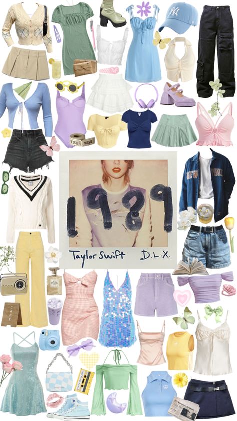 #1989 #1989tv #1989taylorsversion #taylorswift 1989 Clothes, Taylor Swift 1989 Tour Outfits, Taylor Swift 1989 Tour, Bff Halloween Costumes, Trio Halloween Costumes, Taylor Outfits, Taylor Swift Tour Outfits, Swift Tour, Taylor Swift Outfits