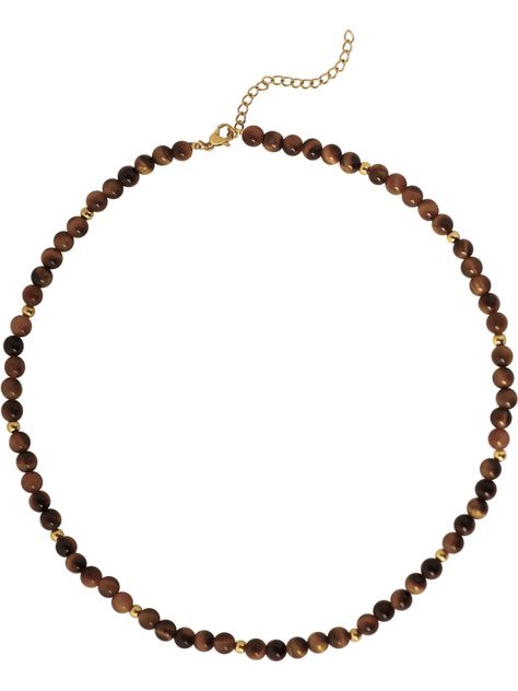 PRICES MAY VARY. BOHO HIPPIE TIGER EYE CRYSTAL BEAD CHOKER NECKLACE: Tiger Eye is often associated with courage, confidence, and clarity, making it a symbol of strength and insight in one's life journey. Adorning this necklace can not only enhance your style but also infuse your spirit with its empowering energies. SIZE: Total Length - approx. 17.3 inches, extender chain: 2 inches. Tiger Eye bead measures 0.15 inches MATERIAL: Stainless Steel and Nature Crystal. It's comfortable to wear day and Tigers Eye Beaded Necklace, Summer Necklace Beach, Christmas Jewelry Gift, Necklace Y2k, Dainty Choker Necklace, Y2k Necklace, Orange Necklace, Birthday Inspo, Beach Necklace