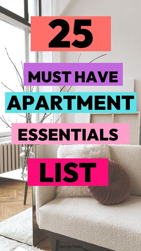 Must Have Furniture For New House, Apartment Decor Essentials, Setting Up New Apartment, Furnishing An Apartment, Things To Buy For New Apartment, Everything You Need For An Apartment, Bedroom Items List, Things For An Apartment, House Necessities List