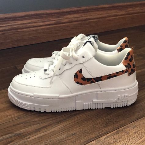 NIKE WOMENS WMNS AF1 PIXEL SE LEOPARD PRINT selling b/c they’re to small! Af1 Pixel, B + C, Nike Womens, Nike Cortez Sneaker, Nike Air Force Sneaker, Nike Shoes, Nike Women, Leopard Print, Sneakers Nike