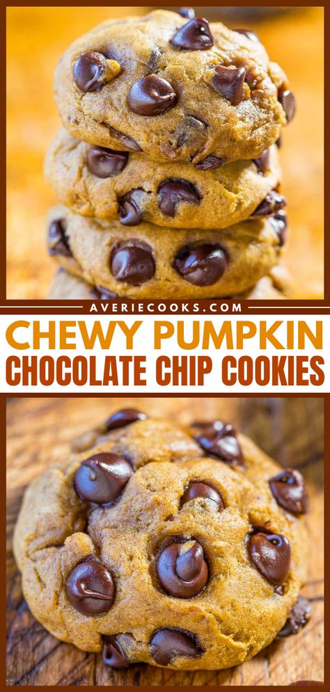 Soft And Chewy Pumpkin Chocolate Chip Cookies, Pumpkin And Chocolate Chip Cookies, Pumpkin Molasses Cookies, Chocolate Chip Cookies Recipe Soft, Pumpkin Cookies Chocolate Chip, Pumpkin Chip Cookies, Best Pumpkin Chocolate Chip Cookies, Soft Pumpkin Chocolate Chip Cookies, Soft Chocolate Chip Cookies Recipe