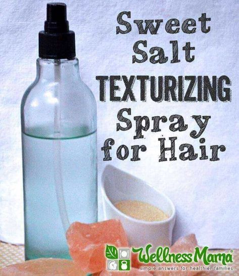 This hair texturizing spray combines epsom salt with volumizing natural sugar & essential oils for a sweet sea spray that naturally thickens hair. Diy Texturizing Spray For Hair, Homemade Sea Salt Spray For Hair, Sea Salt For Hair, Diy Sea Salt Hair Spray, Homemade Hair Spray, Salt Spray Hair, Beach Wave Spray, Natural Hair Spray, Sea Salt Spray For Hair