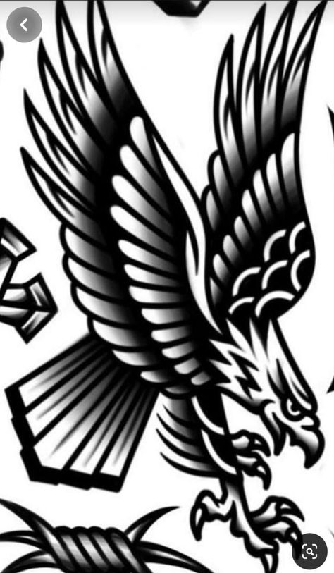 Traditional Eagle Tattoo Design, American Traditional Eagle Tattoo, Old School Flash Tattoo, Tattoo Sleeve Themes, Traditional Nautical Tattoo, Traditional Tattoo Black And White, Traditional Tattoo Man, Traditional Eagle Tattoo, Traditional Tattoo Stencils