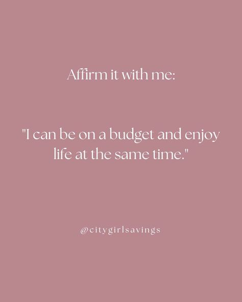 Affirm it with me: “I can be on a budget and enjoy life at the same time.” So many people associate budgeting with not being able to do anything. That’s SO far from the truth. A budget tells you what you can afford to do. It tells you how your money should be spent so you can pay bills, work towards goals, and enjoy life. You may not have as much as you want to spend when it comes to enjoying life, but don’t blame the budget for that! You CAN be on a budget and enjoy life at the s... I Can Afford Anything, Pay Bills On Time, Bills Quotes, Pay Bills, Enjoying Life, Paying Bills, So Many People, Enjoy Life, Do Anything