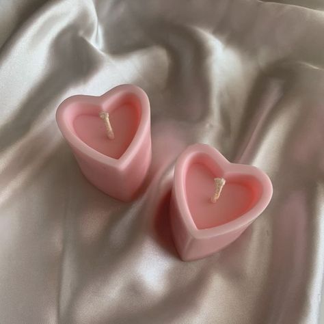 Shaped Candles, Heart Candle, Baby Pink Aesthetic, Cute Candles, Aesthetic Candles, Candle Aesthetic, Valentine Day Special, Pink Candles, Pink Valentines