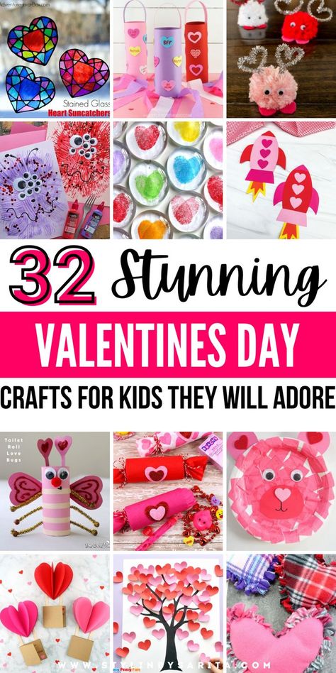 valentines day crafts for kids Valentine’s Day Arts And Crafts Kindergarten, Valentine’s Day Crafts For School Age, Valentine’s Day Crafts For Kids Classroom, Children Valentines Crafts, Simple Valentine’s Day Craft For Kids, Easy Valentines Crafts For Kindergarten, Valentine’s Day Arts And Crafts Ideas For Kids, Valentine Craft For Kids To Make, Valentines Day For Parents From Kids