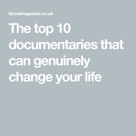 The top 10 documentaries that can genuinely change your life Top 10 Documentaries, Good Documentaries To Watch, Adam Curtis, Paris Is Burning, Werner Herzog, Best Documentaries, Life Affirming, Fall From Grace, New Century