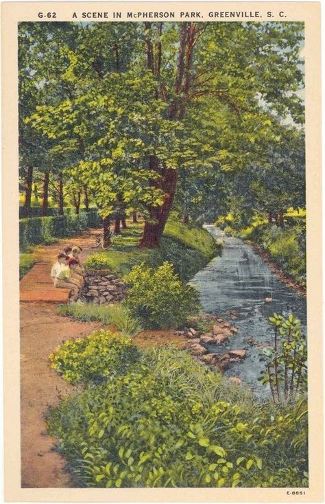 Dorm Wallpaper, Postcard Wall, Nature Film, Beautiful Parks, Moodboard Ideas, Postal Vintage, Dark Green Aesthetic, Vintage Poster Design, Nature Posters