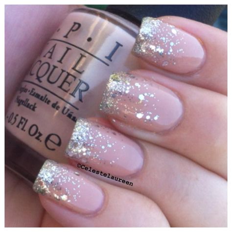 Sparkly Nails Ombre, Ombre Glitter Nails Short, Hombre Glitter Nails, Pink Ombre Sparkle Nails, Short Ombre Nails Glitter, Glitter Tip Nails Ombre, Pretty Ombre Nails Sparkle, Ombré Nails With Glitter, Pink Glitter Ombre Nails