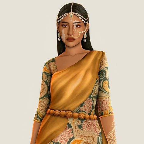 bobatrait | creating sims 4 content | Patreon Indian Headpiece, Sims 4 Content, Tropical Outfit, Sims 4 Dresses, Sims 4 Game, Hindu Wedding, Sims 4 Clothing, Indian Wedding Dress, The Sims4