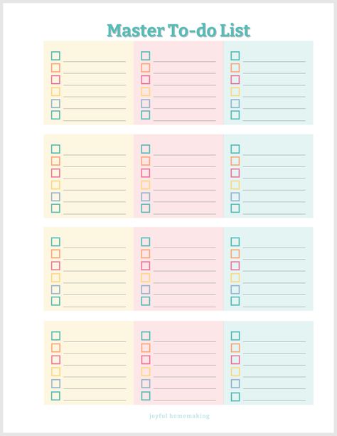 colorful master to do list Master To Do List Ideas, Color Coded To Do List, Ultimate To Do List, To Do List Checked Off, To Do List Written, Online Organization, Mind Relaxation, Organizing Paperwork, Try To Remember
