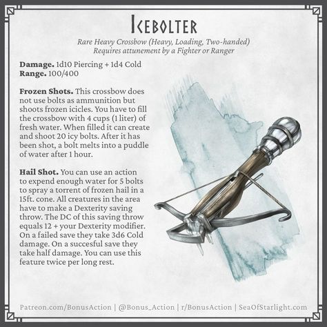 Dnd Crossbow Item, Dnd 5e Magic Hand Crossbow, Dnd 5e Magic Crossbow, Crossbow Dnd, Dnd Bow, Dnd Crossbow, 5e Items, Dnd 5, Homebrew Items