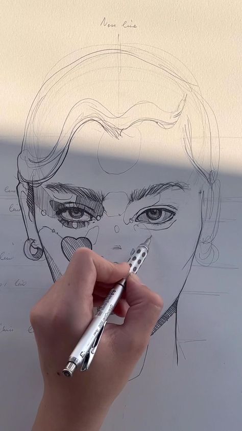 New sketch ✍️ Full tutorial now on my YouTube [Video] in 2022 | Hand art drawing, Watercolor sketching and journaling, Drawing techniques Best Drawing Tutorials, How To Draw Face Portrait, Sketching A Face, How To Draw Illustrations, Face Art Drawing Sketches, How To Draw From Reference, Face Sketch Ideas, Hand Drawings Sketches, Art Sketch Tutorial