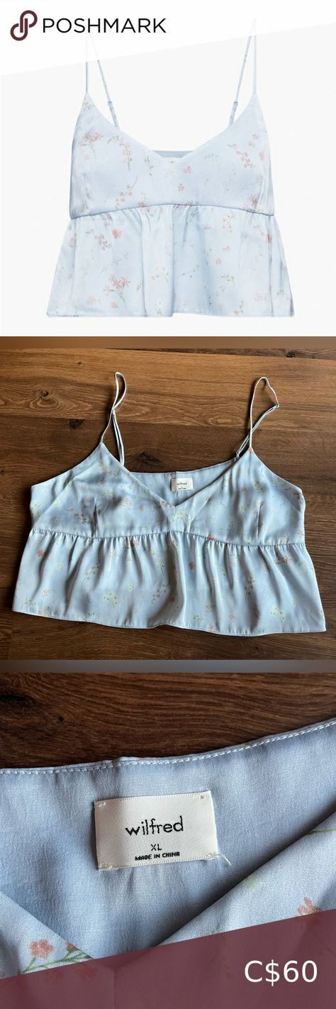 Aritzia Wilfred 
LOVER CAMISOLE Travel Bar, Bar Party, Aritzia Wilfred, Peplum Hem, Summer Travel, Sign Up, V Neck, Outfit Inspo, Plus Fashion