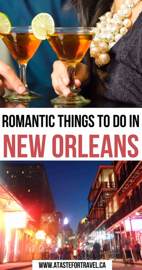 Discover the most romantic things to do in New Orleans, Louisiana! Signature cocktails, tours, jazz bars and strolling French Quarter, this is the perfect couples' guide to North America's most romantic city. New Orleans Date Night, Things To Do In New Orleans For Couples, New Orleans Couples Trip, New Orleans Things To Do In Couples, New Orleans Honeymoon, New Orleans In February, New Orleans Things To Do In, Romantic New Orleans, Weekend In New Orleans