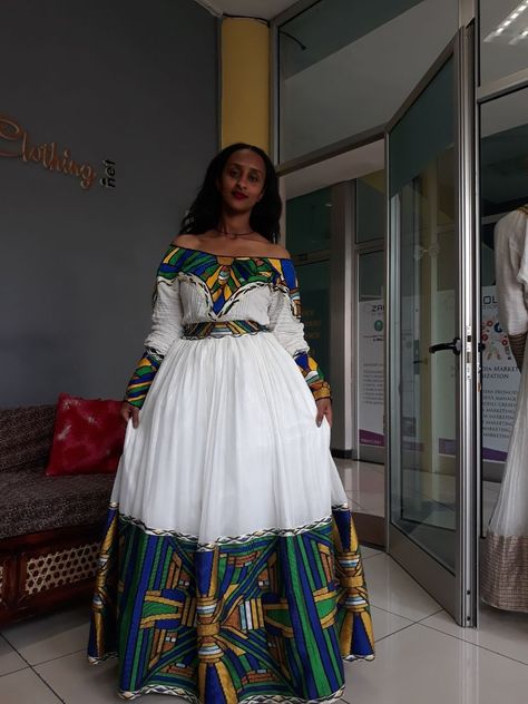 Eritrean traditional dress online shopping Habesha Wedding Dress, Habesha Kemis Modern, Modern Habesha Dress, Habesha Clothes, Eritrean Clothing, Ethiopian Wedding Dress, Habesha Wedding, Ethiopian Fashion, Xhosa Attire