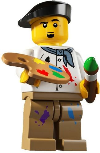 Lego Painter Lego Figurine, Lego Diy, Lego People, Lego Minifigs, Lego Man, Lego Characters, Lego Figures, Lego Birthday, Lego Minifigure