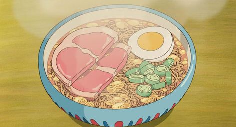 Arte 8 Bits, Ghibli Artwork, Studio Ghibli Movies, Anime Food, Ramen Bowl, Ghibli Movies, Miyazaki, Film Aesthetic, Food Illustrations