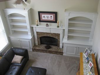 diy built ins around fireplace | DIY built ins around-the-house Bookshelves Around Fireplace, Built In Bookshelves, Built In Around Fireplace, Fireplace Bookshelves, Built In Shelves Living Room, Fireplace Shelves, Bookshelves In Living Room, Fireplace Built Ins, Room With Fireplace