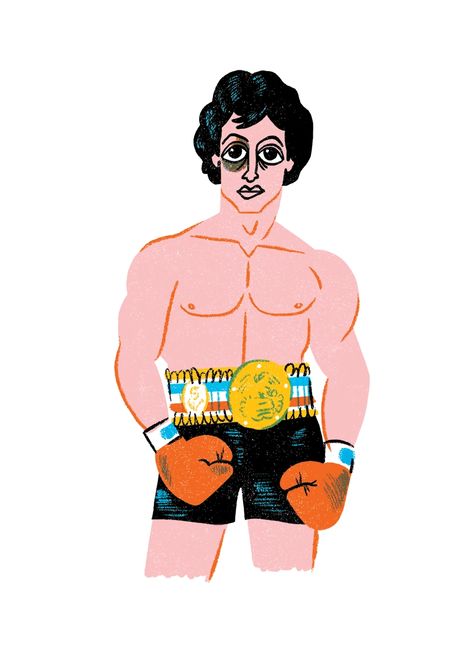 Rocky Drawing, Rocky Balboa Poster, Character Challenge, Craft Envelope, Rocky Balboa, Boxing Gloves, Balboa, Giclée Print, Pablo Picasso