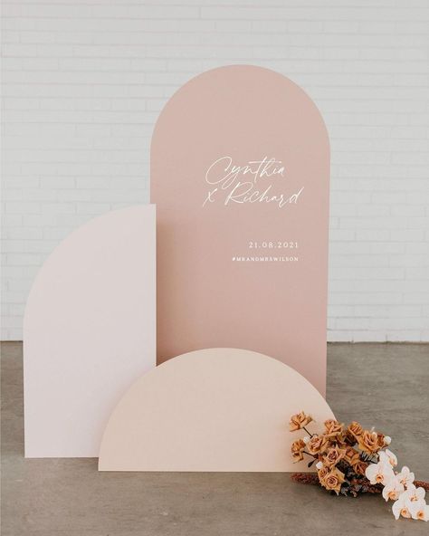 @stateofelliott shared a photo on Instagram: “HIRE our famous arch shaped panel backdrop ( so many different combos of shape configurations) and add the Custom decal to perfectly match…” • Jan 22, 2021 at 9:51pm UTC Ribbed Arch Backdrop, Arched Wedding Signage, Arch Backdrop Panels Wedding, Arch Panel Backdrop, Arch Backdrop Panels, Curved Backdrop, Arch Backdrop Panels Size, Arch Backdrop Panels Pink, Decor Photobooth