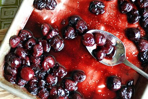 Roasted Cherries, Breakfast Enchiladas, Cherry Sauce, Honey Balsamic, Roasted Cherry, Cherry Desserts, Seasonal Treats, Tasty Kitchen, Homemade Whipped Cream