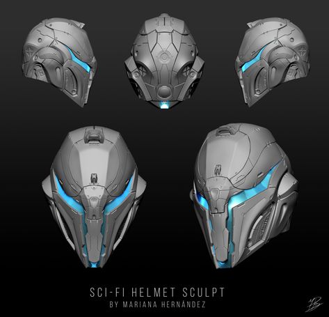 https://www.artstation.com/artwork/4beOl8 Robot Helmet Design, Fantasy Armor Helmet, Sci Fi Helmet Concept Art, Scifi Helmet Concept Art, Cyberpunk Helmet Concept Art, Star Wars Helmet Concept, Sci Fi Helmet Design, Fantasy Helmet Design, Helmet Sci Fi