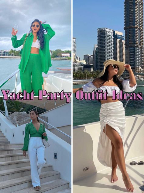 21 Epic Yacht Party Outfit Ideas + Tips - ljanestyle Outfit For Yacht Party, Yacht Outfit Women Classy Party, Winter Yacht Outfit, Dress To Wear On A Yacht, Winter Boat Party Outfit, Yaught Party Outfit, Evening Yacht Party Outfit, Boat Outfit Women Summer Classy, Yacht Party Outfit Winter