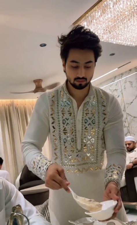 Faisal Shaikh, Indian Wedding Clothes For Men, Mehndi Function, Boys Kurta Design, Islamic Motifs, Wedding Dresses Men Indian, Gents Kurta Design, Gents Kurta, Hijab Designs