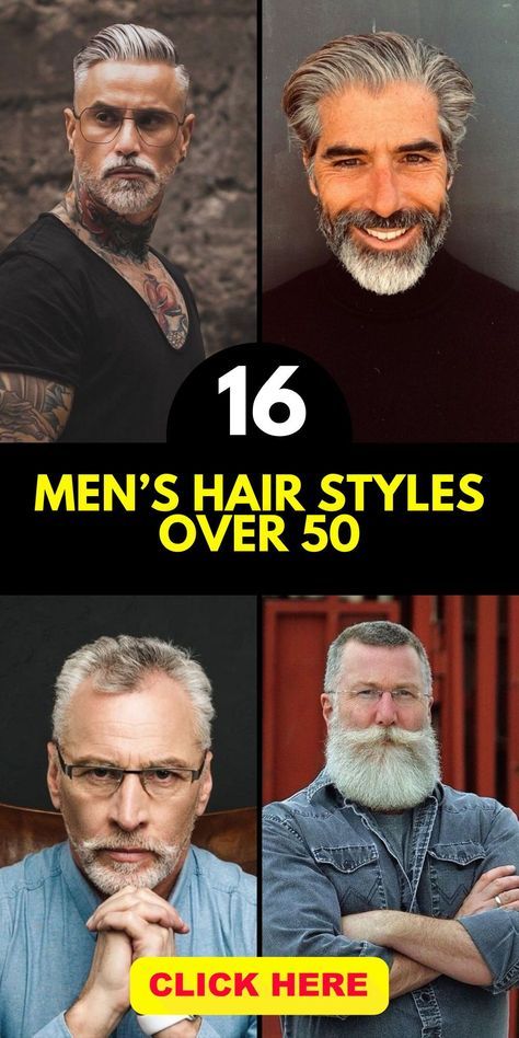 Men's gray hair is a symbol of wisdom and experience, and men's hair styles over 50 celebrate this unique phase of life. Whether you prefer short, medium, or long styles, there's a haircut that complements your gray locks, enhancing your overall appearance and charisma. Classic Men Hairstyle, Mens Gray Hairstyles, Men Haircut Long On Top, Mens Fade Haircut Medium, Older Mens Long Hairstyles, Mens Haircut Long On Top, Short Beard Styles, Older Men Haircuts, Older Mens Hairstyles