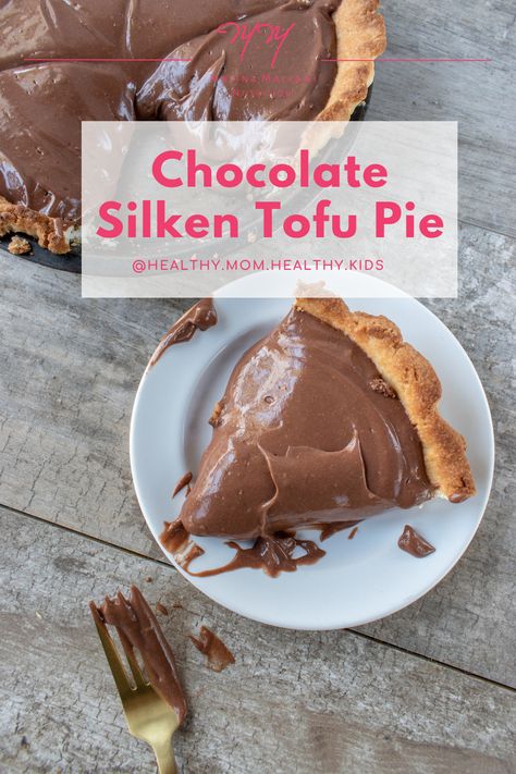 Deep, dark chocolate flavors plus the combination of silky + crunchy textures make this plant-based Chocolate Tofu Silken Tofu Pie recipe crave-worthy! 

#ChocolateTofu #KidFriendlyRecipes #HealthyMomHealthyKids Silken Tofu Chocolate Pie, Vegan Silken Tofu Recipes Desserts, Sweet Silken Tofu Recipes, Kid Friendly Tofu Recipes, Silken Tofu Chocolate Mousse, Silken Tofu Recipes Dessert, Tofu Chocolate Pie, Tofu Ice Cream Recipe, Silken Tofu Dessert