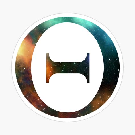 Get my art printed on awesome products. Support me at Redbubble #RBandME: https://www.redbubble.com/i/sticker/Theta-Greek-Letter-Galaxy-by-MSA-42/56134313.EJUG5?asc=u Theta Symbol, Greek Letters, Letter Art, Fun Stickers, Letter Logo, My Art, Awesome Products, Independent Artist, White And Black