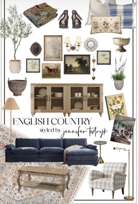 English Snug Room Ideas, Second Hand Furniture Living Room, Rich Farmhouse Aesthetic, Country Traditional Decor, Living Room English Cottage, English Countryside Interior Design, East Coast Living Room, English Countryside Living Room, English Decor Traditional