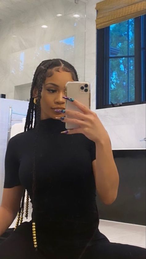 90s Makeup Look, Vacation Hairstyles, Protective Hairstyles Braids, Curly Hair Styles Easy, Goddess Braids, Baddie Hairstyles, Braid Styles, Weave Hairstyles, Baby Hairstyles